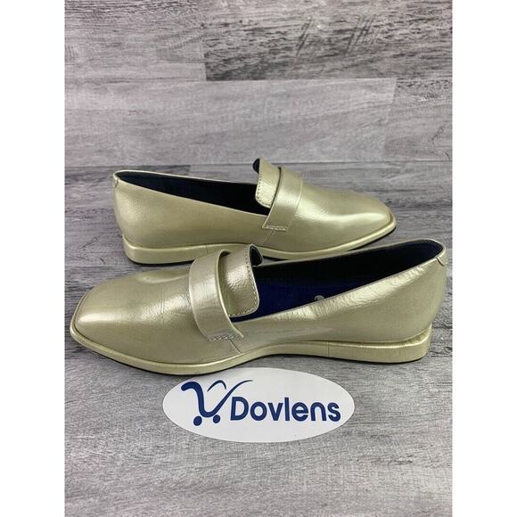 Camper Womens Metallic Gold Square Toe Loafers Size 4.5M - Picture 4 of 5
